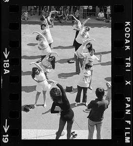 Oldsters' "Shape Up Boston" exercise class, Framingham