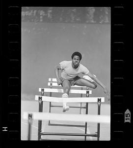 Hurdle jumper at Nickerson Field, Boston University, Boston