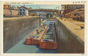 Locks, looking east, Lockport, N. Y.