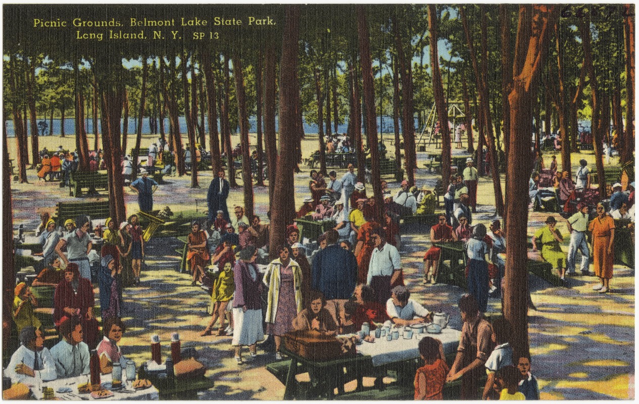 Picnic grounds, Belmont Lake State Park, Long Island, N. Y.