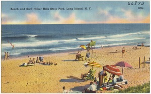 Beach and surf, Hither Hills State Park, Long Island, N. Y.