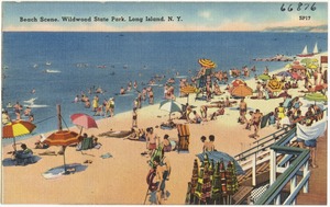 Beach scene, Wildwood State Park, Long Island, N. Y.