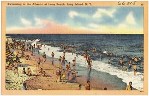 Swimming in the Atlantic at Long Beach, Long Island, N. Y.