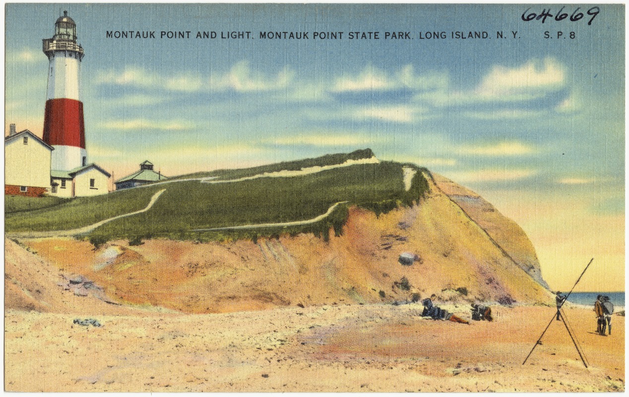 Montauk Point and light, Montauk Point State Park, Long Island, N. Y