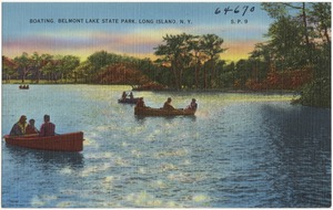 Boating, Belmont Lake State Park, Long Island, N. Y.