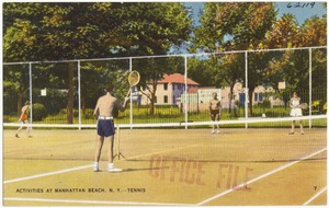 Activities at Manhattan Beach, N. Y. Tennis