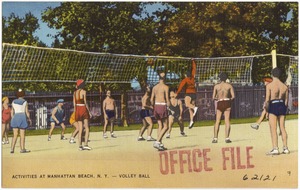 Activities at Manhattan Beach, N. Y. Volley ball