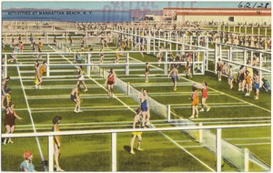 Activities at Manhattan Beach, N. Y. Hand tennis