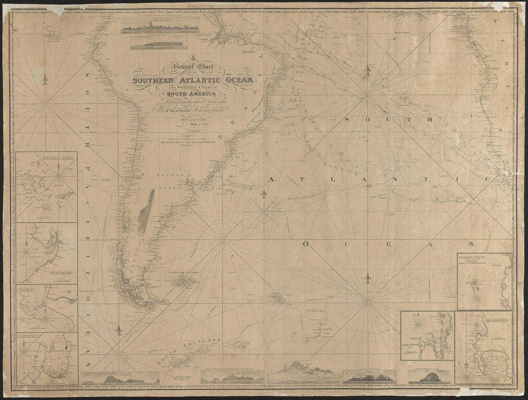 A general chart of the southern Atlantic Ocean and western coast of South America