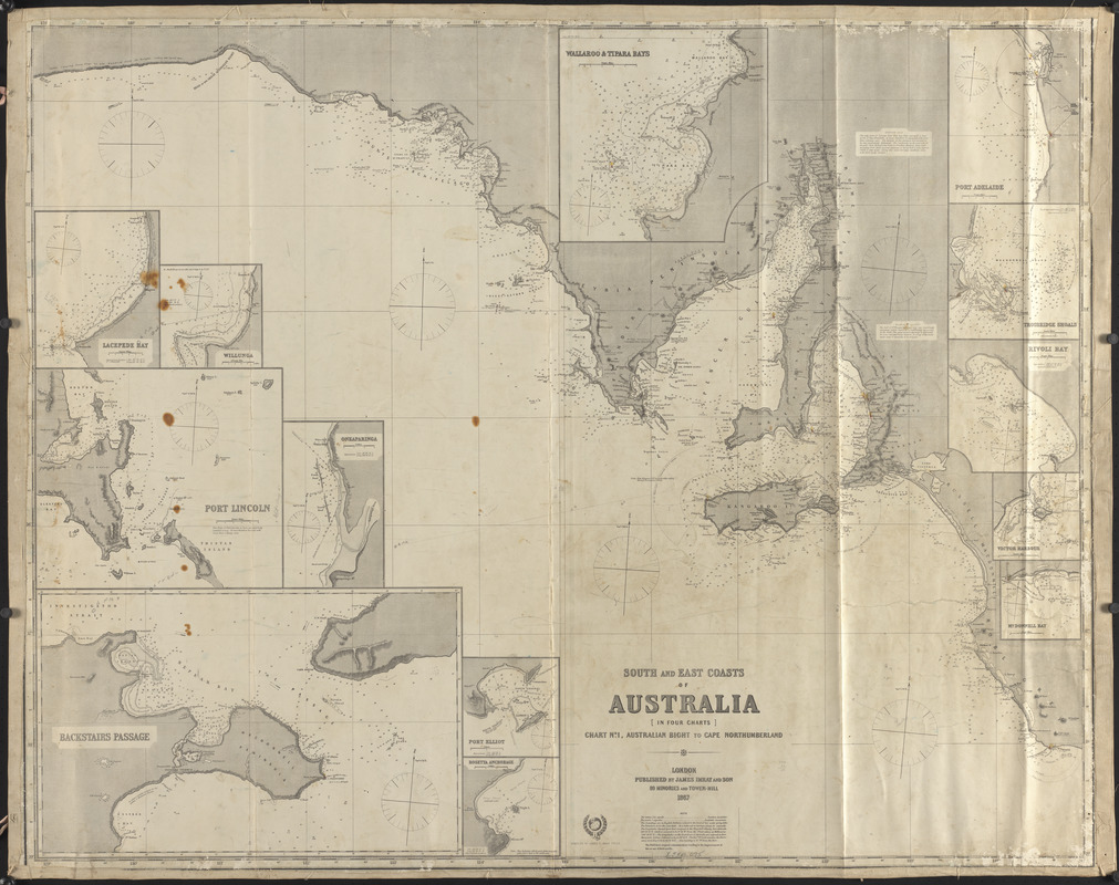 South and east coasts of Australia, chart no. 1, Australian Bight to Cape Northumberland