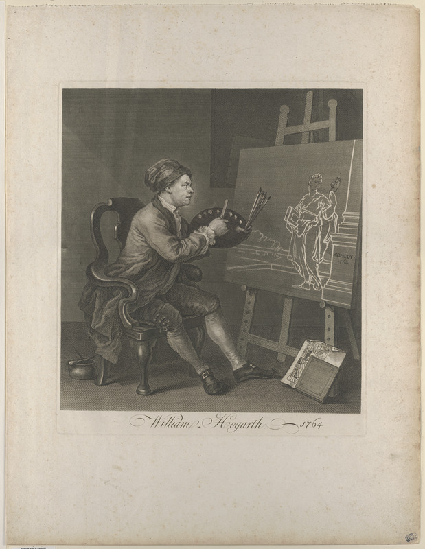 Hogarth painting the cosmic muse