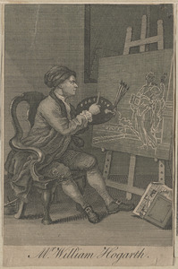 Hogarth painting the cosmic muse