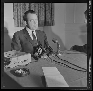 Opposes appointment--Former Vice President Richard Nixon last night voiced opposition to the appointment of Judge Francis X. Morrissey to Federal District Court bench