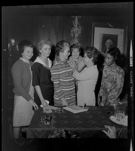 Nurses attending National Congress, left to right, Mrs. Grace Ray, Mrs. Ludmila Davis, Miss Audrey Bell, Miss Peggy Hartin, Mrs. Peggy Jordaan and Mrs. Enid Coolymore