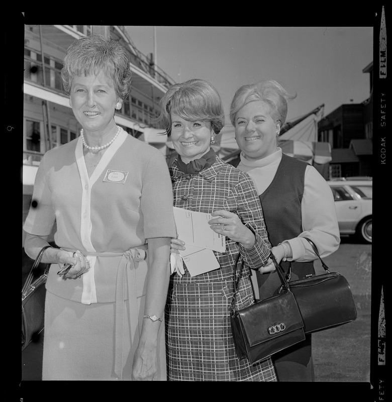 Cong. Margaret Heckler (center) was guest speaker at meeting of Mass. Women Lawyers Ass'n. With her were Chairman Ann W. Lake, Dedham (left), and Aileen Belford, Fall River, who is president of the group