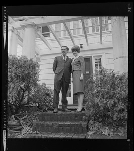 John Heckler and Margaret Heckler outside their home