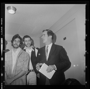 Philip Driscoll, Dean of Students at Brandeis University, at student sit-in