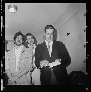 Philip Driscoll, Dean of Students at Brandeis University, at student sit-in