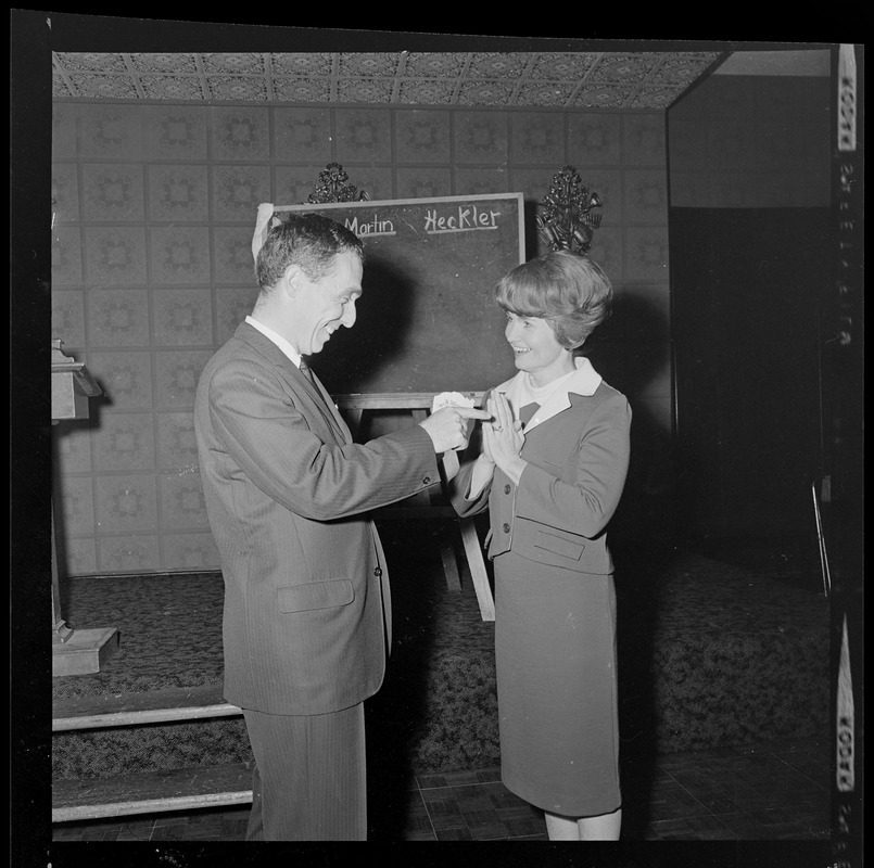 Executive Councilor Margaret Heckler and husband John on night of her victory in Republican primary in the Tenth Congressional District