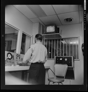 Security control room at Charles Street Jail