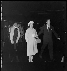 Lady Bird Johnson at Logan Airport