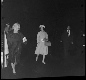 Lady Bird Johnson at Logan Airport