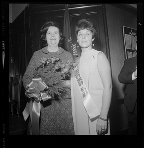 Louise Day Hicks with Rose McDonough at American Legion Rice Post #28 in Dorchester