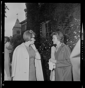 Princess Christina Bernadotte of Sweden talking with another women