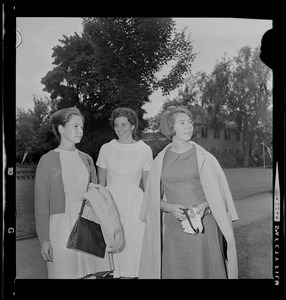 It seemed like old times Tuesday back in Radcliffe Yard, Cambridge, for visiting Princess Christina Bernadotte of Sweden. With her are two former classmates, Mary Jan Ryder (left) and Sarah Jackson (center), both of Dover