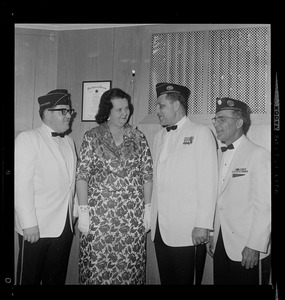 Louise Day Hicks with three American Legion members