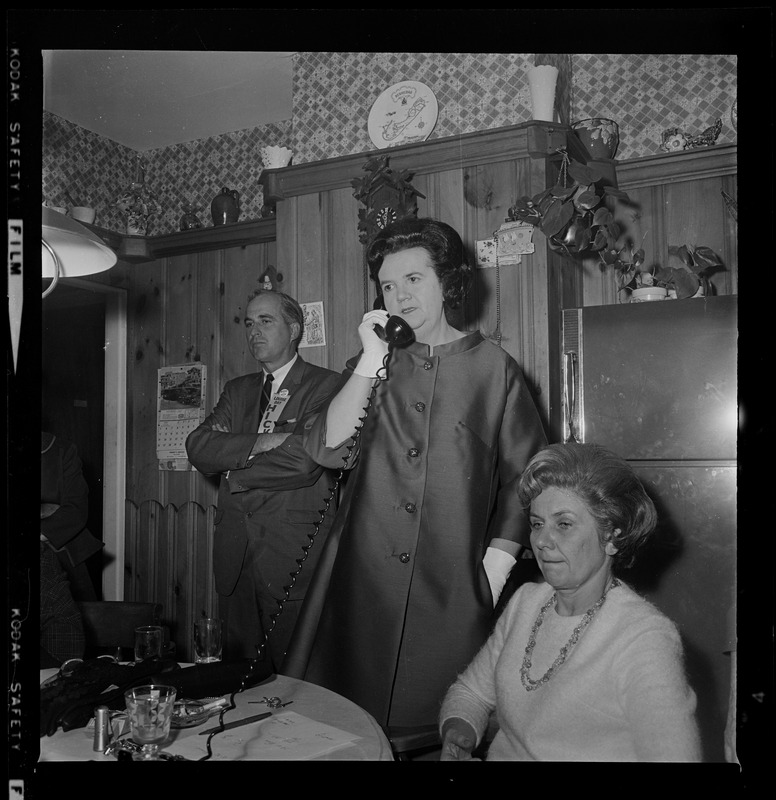 Louise Day Hicks at home the night of the mayoral election