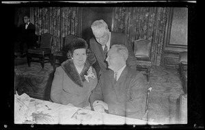 Louise Day Hicks and John F. Collins with unidentified man