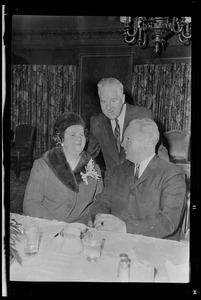 Louise Day Hicks and John F. Collins with unidentified man