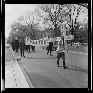 Civil rights march along Commonwealth Avenue