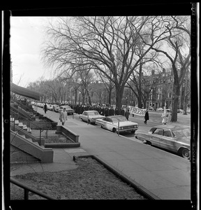 Civil rights march along Commonwealth Avenue