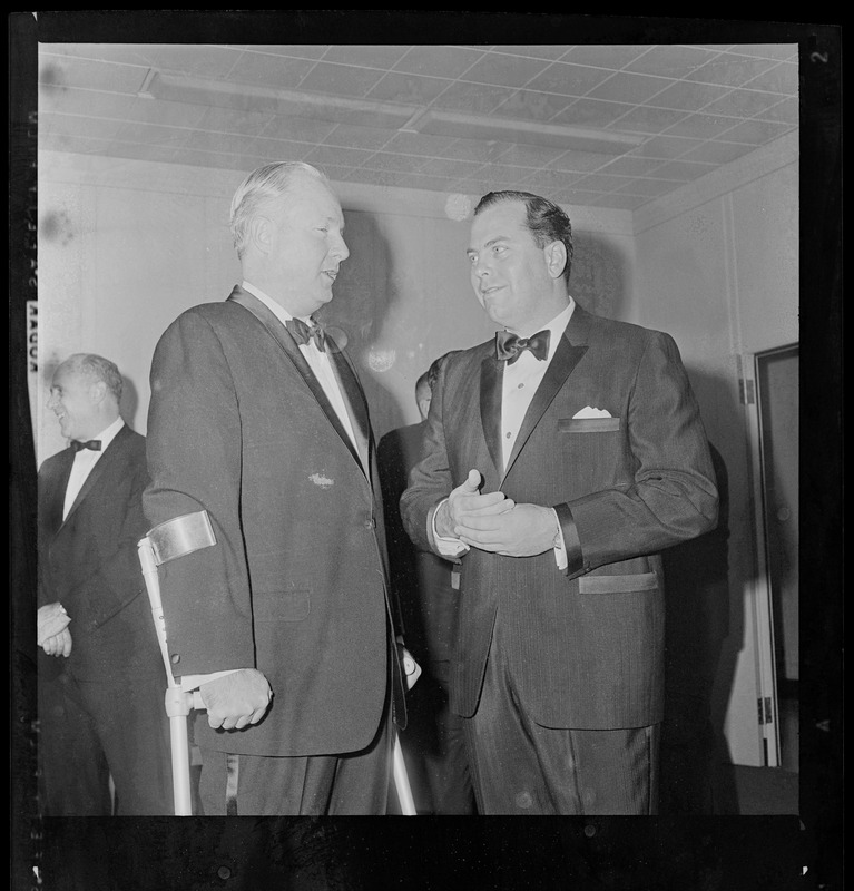 Boston Mayor John F. Collins and Detroit Mayor Jerome Cavanagh at testimonial dinner honoring Collins