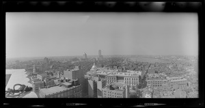 View of Boston from top of Suffolk County Courthouse, looking toward Massachusetts State House