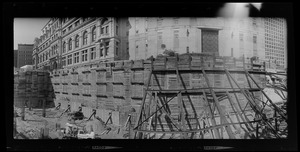 Construction work in front of Suffolk County Courthouse