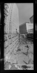 Construction work in front of Suffolk County Courthouse