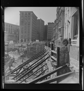 Construction site in front of Suffolk County Courthouse