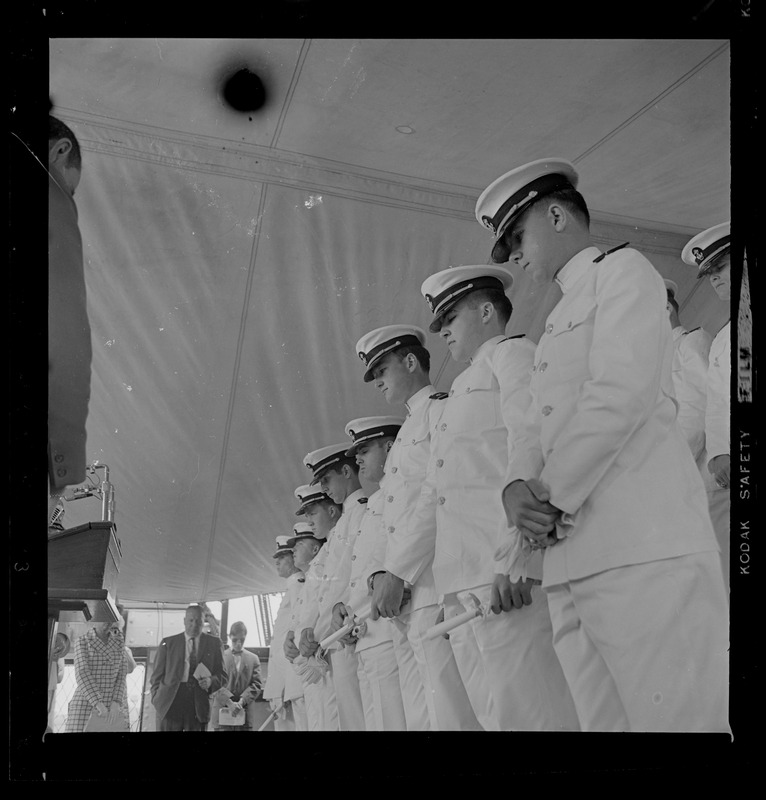 Tufts Naval ROTC graduates at commissioning ceremony aboard Old Ironsides