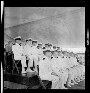 Tufts Naval ROTC graduates at commissioning ceremony aboard Old Ironsides