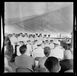 Tufts Naval ROTC graduates at commissioning ceremony aboard Old Ironsides