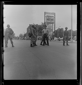 National Guardsmen during civil rights demonstration in Springfield