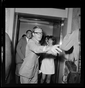 Unidentified man outside a Federal Building elevator