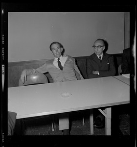 Dr. Christiaan Barnard and Dr. Michael DeBakey during symposium at Boston Museum of Science