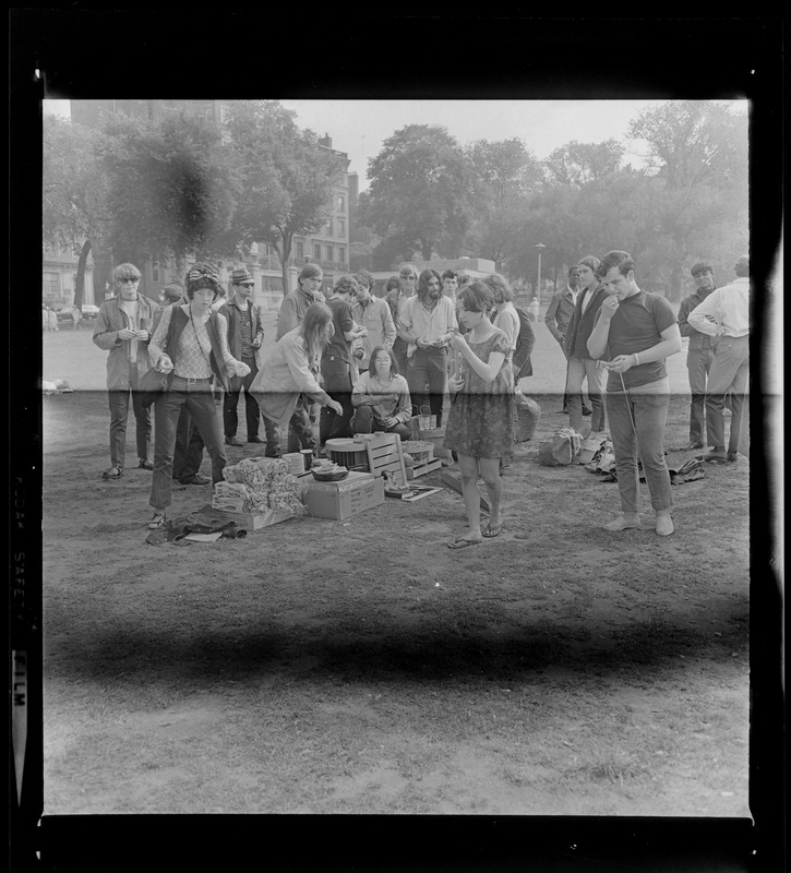 Hippies cleaning up Boston Common