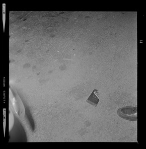 Trash on sidewalk
