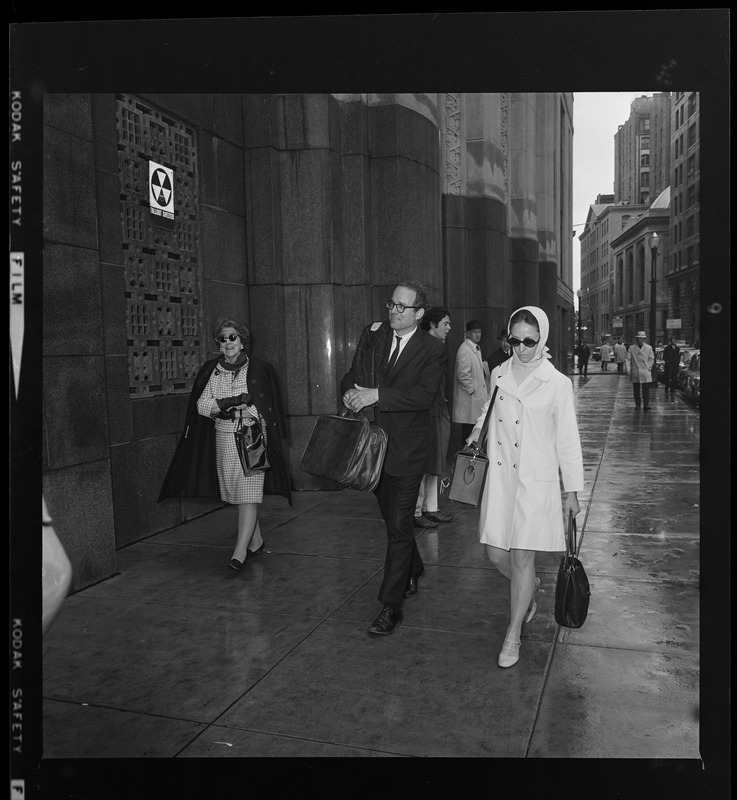 William Sloane Coffin arriving to the Federal Building for draft ...