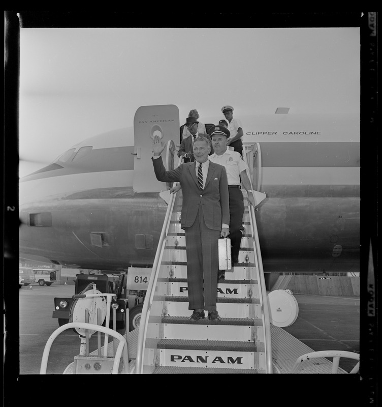 Henry Cabot Lodge departing plane at Logan Airport